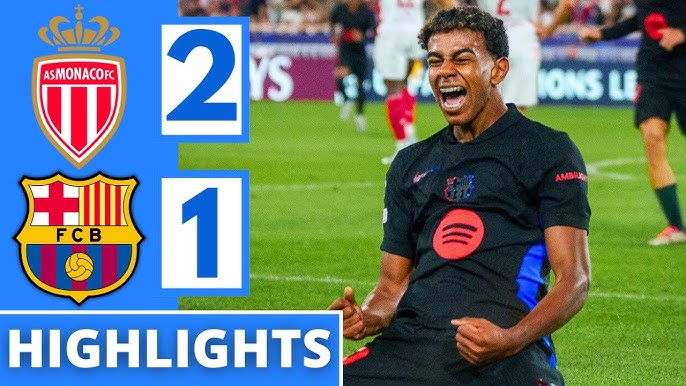 VIDEO Highlights AS Monaco 2-1 Barcelona (Champions League) 2024.09.19 Lần đầu của Lamine Yamal