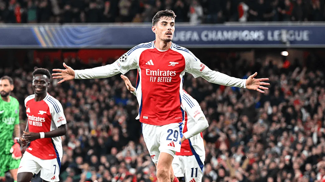 VIDEO Highlights Arsenal 2-0 PSG (Champions League) 2024.10.01 Kai Havertz ghi bàn