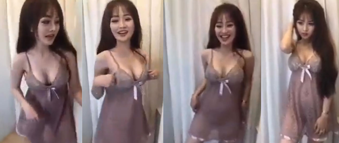 Clip gái xinh bán đồ online lộ hàng sexy