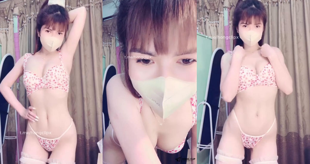 Clip gái xinh 18 HOT mặc đồ lót Bikini chấm bi sexy dance uốn éo gợi tình