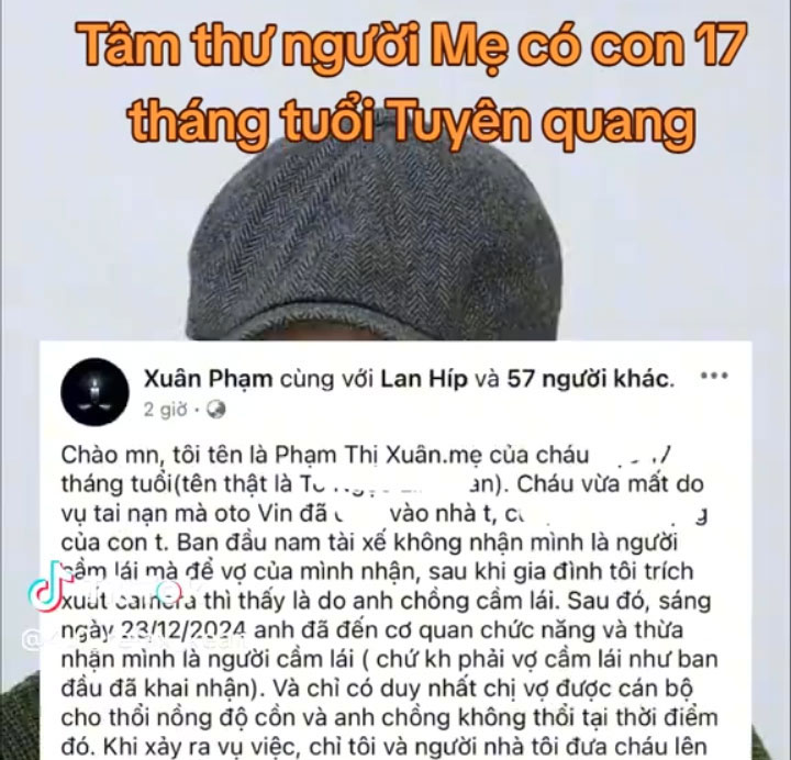 Clip Tâm Thư của người mẹ có con 17 tháng tuổi trong vụ tai nạn ở Tuyên Quang