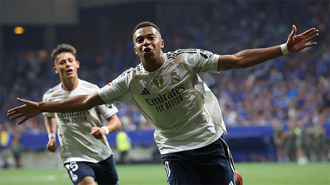 Real Oviedo 0-3 Real Madrid (La Liga) 2025.08.24 Mbappe tiếp tục tỏa sáng