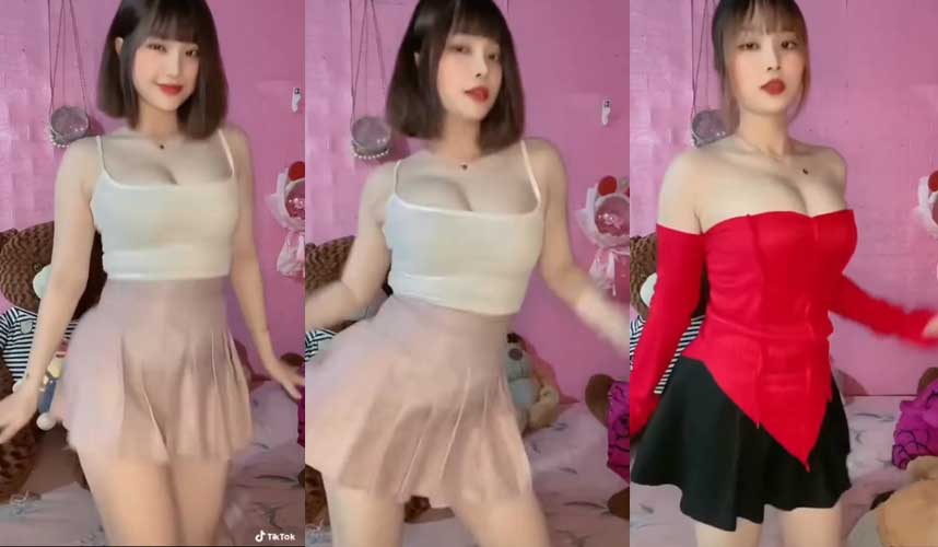 Clip hot girl Tiktoker Tạ Thanh Nhi Bigo Live nhảy dance thời còn Ngoan Xinh Yêu