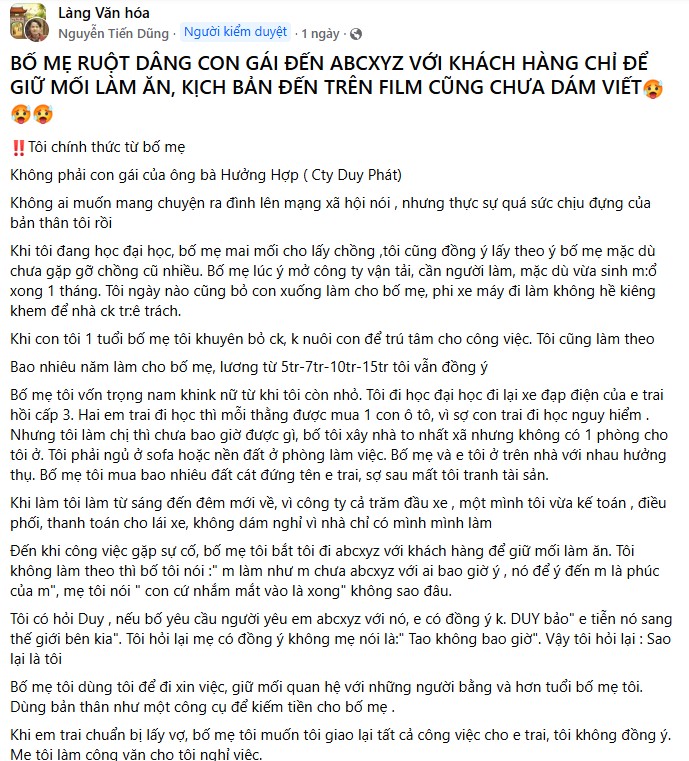 Bố mẹ ruột bắt con gái đi abcxyz với đối đác để giữ mối làm ăn, Bố mẹ bắt con gái đi acbxyz tiếp khách, Bố mẹ dâng con gái đến abcxyz với đối tác, Bố mẹ bắt con gái đi tiếp đối tác, Bố mẹ bắt con gái đi tiếp khách, Bố mẹ dâng con gái đi abcxyz với đối tác để giữ mối quan hệ, Bố mẹ muốn con gái đi tiếp đối tác giữ mối làm ăn, Trọng nam khinh nữ, Tin tức teen, Tin tức nóng 24h trong ngày, Clip trend hot nhất hôm nay, Clip trend, Clip trend tik tok gái xinh, Hot trend TikToker