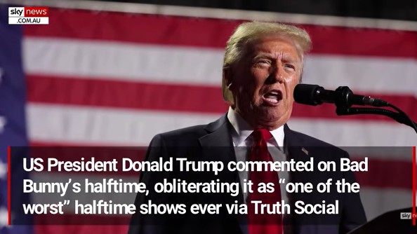 BREAKING Trump slams Bad Bunny's Super Bowl halftime show: "An affront to the Greatness of America"