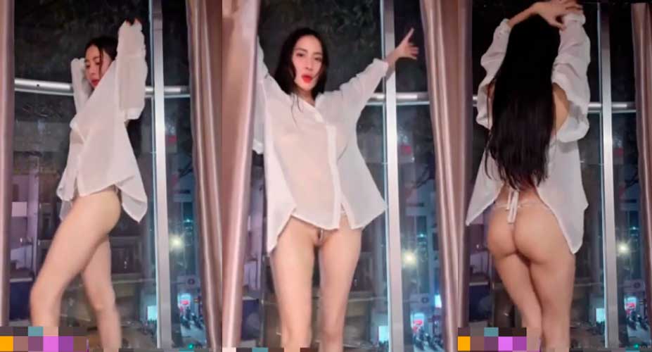 Pong Kyubi Vo Huynh Ngoc Phung sexy gợi cảm với áo trắng quần lót lọt khe