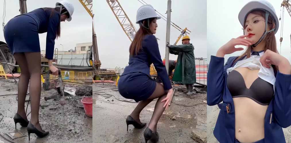 Clip hot girl giám sát công trình nứng quá anh có muốn khoan em không