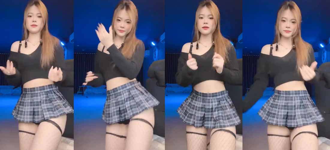 Clip nữ sinh váy ngắn nhảy sexy tiktok lộ silip đen xì nóng bỏng