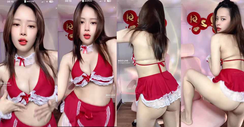 Hot girl Bigo Live nhảy sexy dance bốc lửa với đồ lót màu đỏ rực rỡ