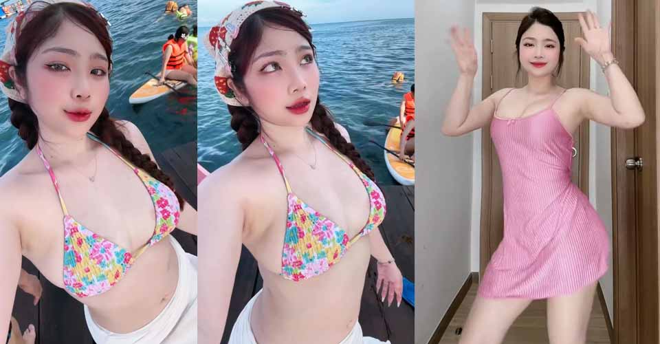 Clip bikini sexy Tạ Thanh Nhi idol tiktoker