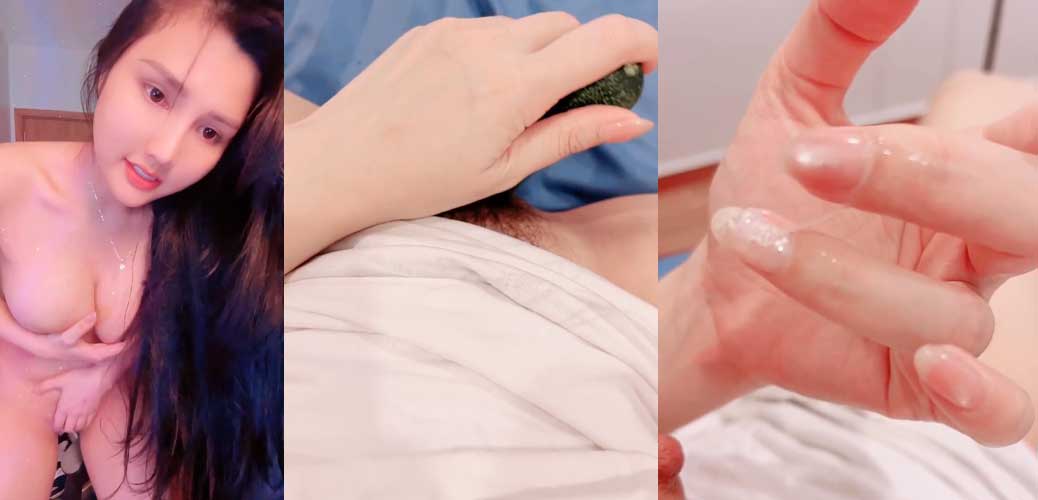 Clip of Lam Only masturbating with a cucumber