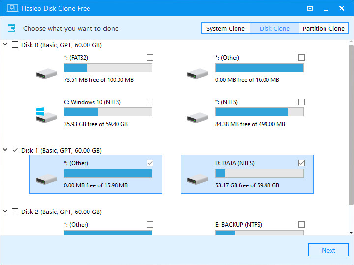 💽 Hasleo Disk Clone - Safe, Fast & Reliable Disk Migration and Backup Tool - Fast Clone & Backup (WinPE)