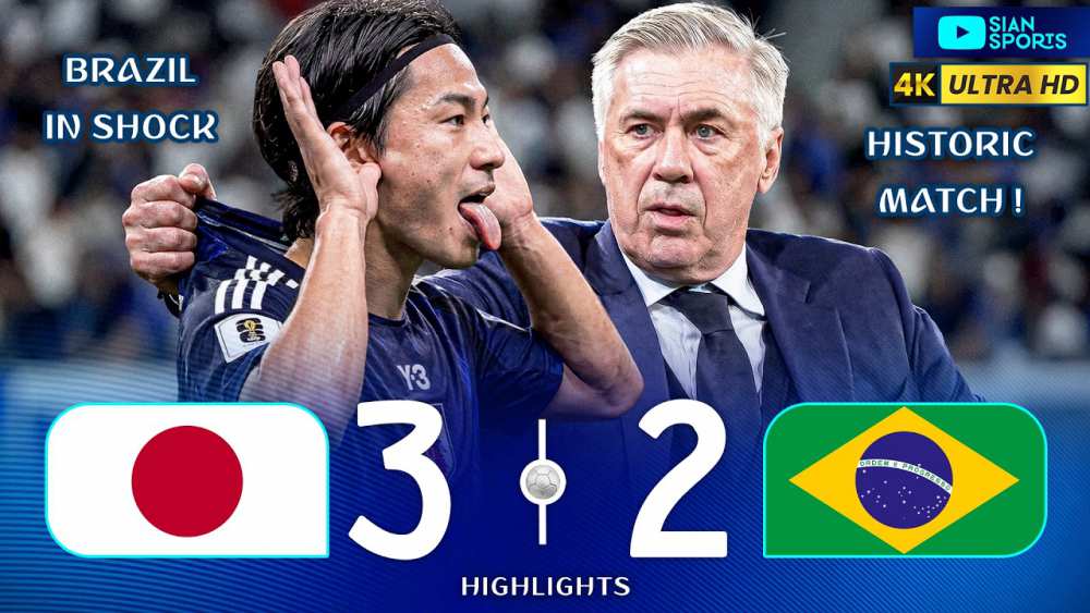 🇯🇵🔥 Japan's Historic Comeback Against Ancelotti's Brazil - A Night for the Ages!