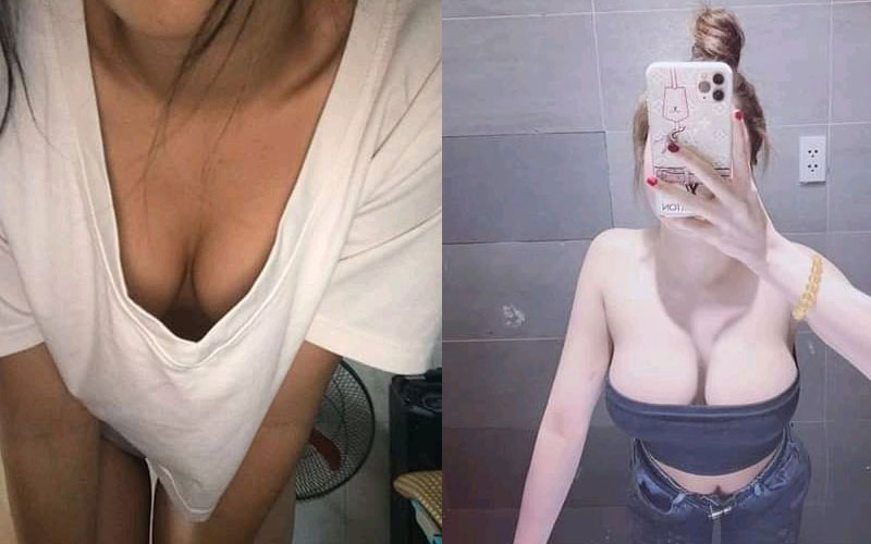 New grown beautiful girls show beautiful breast