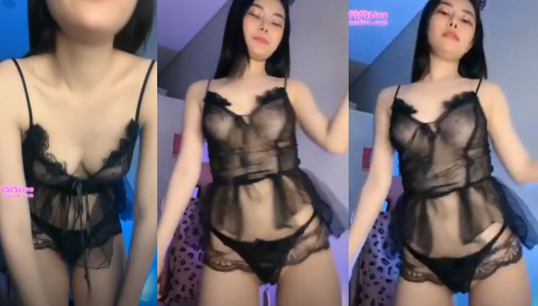 Clip Mẫn Nhi mmLive sexy dance với bộ đồ lót ren đen gợi cảm nóng bỏng