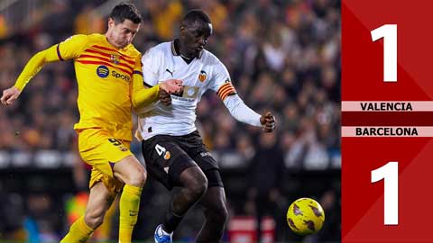 Valencia 1:1 Barcelona (La Liga) 2023.12.16 Goals Highlights