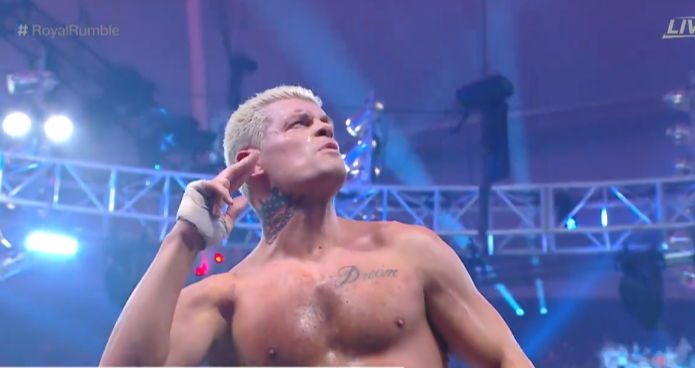 VIDEO CLIP WWE made loud Cody Rhodes statement to end safely played Royal Rumble