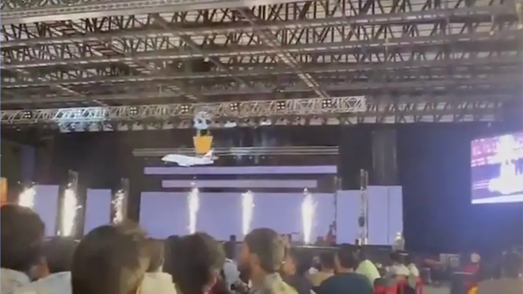 SHOCKING VIDEO Tech CEO plunge to death during grand on-stage entrance at party death
